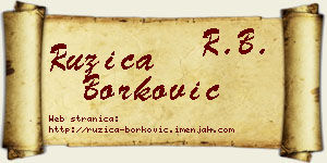 Ružica Borković vizit kartica